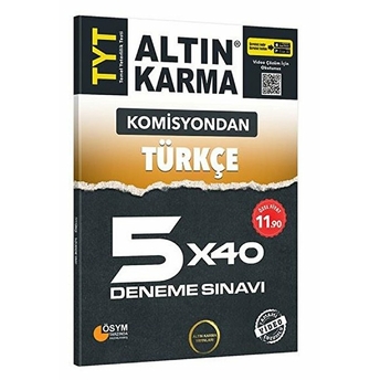 Altın Karma Komisyondan Tyt Türkçe 5X40 Deneme Sınavı (Yeni) Kolektif