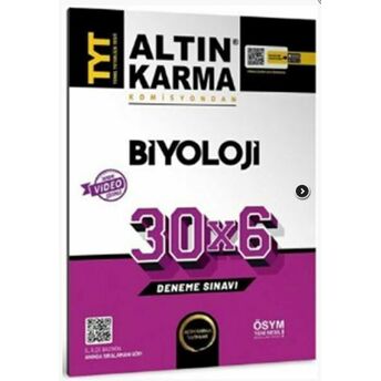 Altın Karma Tyt Biyoloji 30 X 6 Deneme