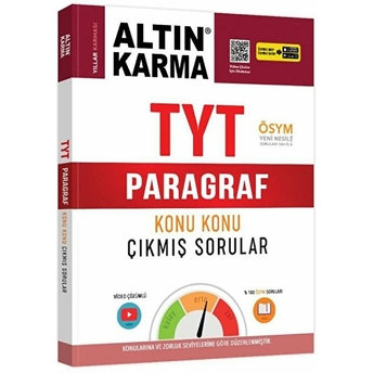 Altın Karma Tyt Paragraf Konu Konu Çıkmış Sorular (Yeni) Kolektif