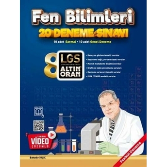 Altın Oran 8. Sınıf Fen Bilimleri Tamamı Video Çözümlü 20 Deneme Bahadır Kılıç