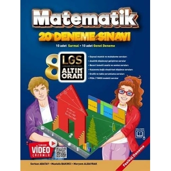 Altın Oran 8. Sınıf Matematik Tamamı Video Çözümlü 20 Deneme Mustafa Bakırcı