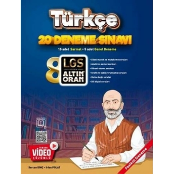 Altın Oran 8. Sınıf Türkçe Tamamı Video Çözümlü 20 Deneme Sercan Dinç