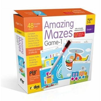 Amazing Mazes Game-1 - Grade-Level 1 - Ages 3-6