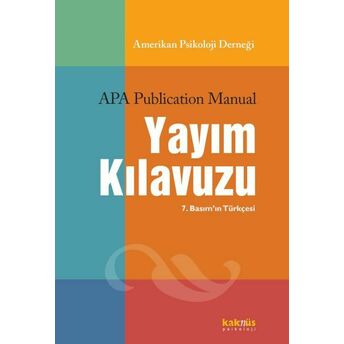 Amerikan Psikoloji Derneği Yayım Kılavuzu Kolektif