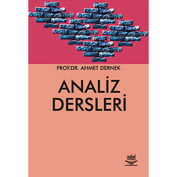 Analiz Dersleri Ahmet Dernek