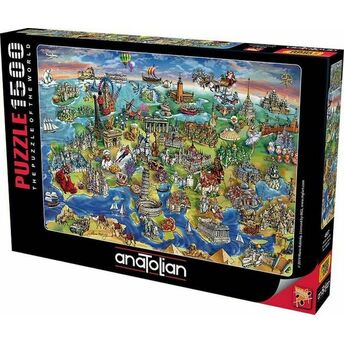 Anatolian 1500 Parça Puzzle 4557 Avrupa Haritası