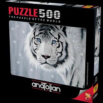 Anatolian 500 Parça Puzzle 3613 Beyaz Kaplan