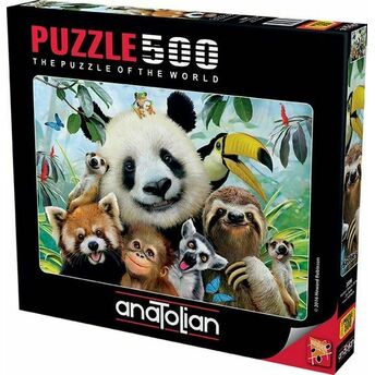 Anatolian Hayvanat Bahçesi Selfie 500 Parça Puzzle (3596)