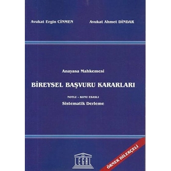 Anayasa Mahkemesi Bireysel Başvuru Kararları Ahmet Dindar