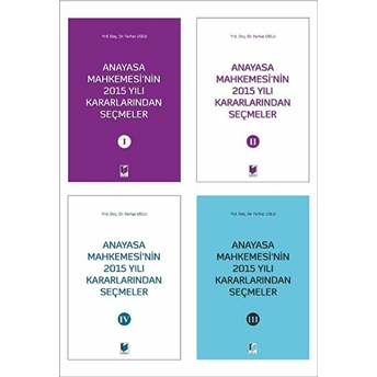 Anayasa Mahkemesi Kararları Kampanyası Seti (4 Kitap) Ferhat Uslu