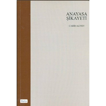 Anayasa Şikayeti - Cabir Aliyev