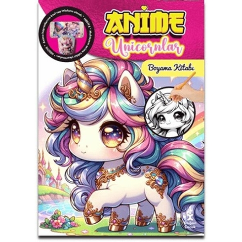 Anime Unicornlar Boyama Kitabı Kolektif