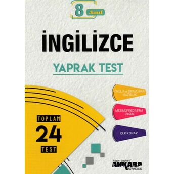 Ankara 8. Sınıf Ingilizce Yaprak Test (Yeni) Ümran Kordoğan