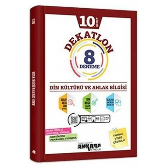 ​​Ankara Yayıncılık 10. Sınıf Din Kültürü Ve Ahlak Bilgisi Dekatlon Video Çözümlü 8 Deneme Komisyon