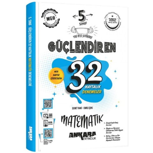 Ankara Yayıncılık 5. Sınıf Matematik Güçlendiren 32 Haftalık Denemeleri Komisyon