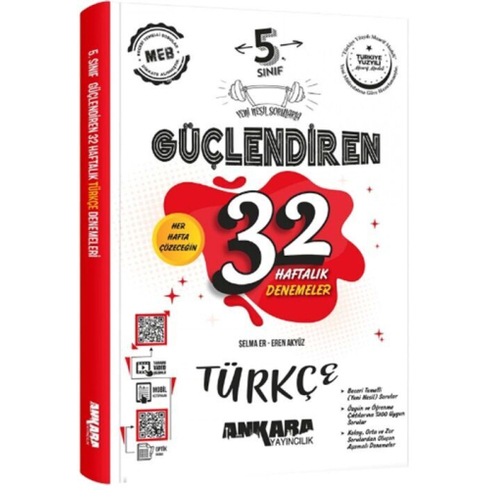 Ankara Yayıncılık 5. Sınıf Türkçe Güçlendiren 32 Haftalık Denemeleri Komisyon