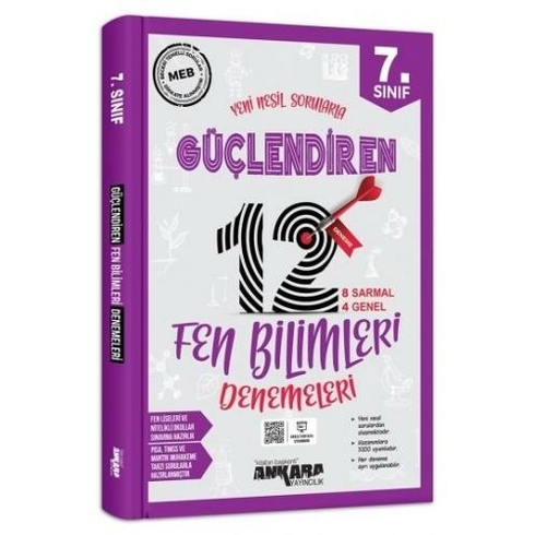 Ankara Yayıncılık 7.Sınıf Güçlendiren Fen Bilimleri 12 Deneme Sınavı