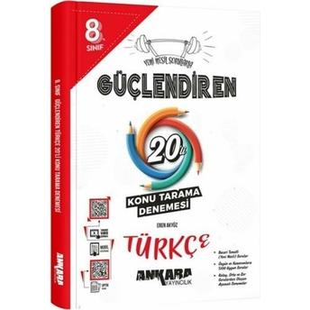 Ankara Yayıncılık 8. Sınıf Türkçe Güçlendiren 20 Konu Tarama Denemesi Eren Akyüz