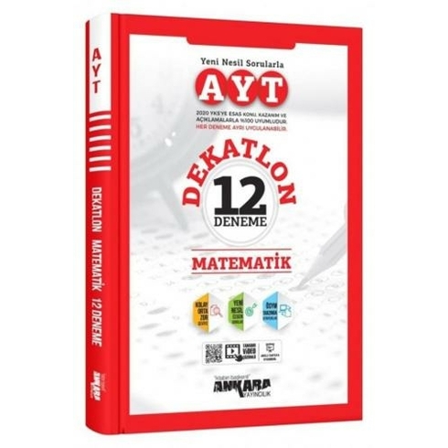 Ankara Yayıncılık Ayt Dekatlon Matematik 12 Deneme Sınavı