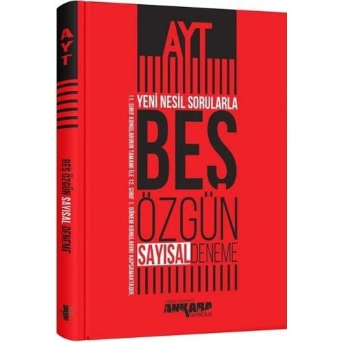 Ankara Yayıncılık Ayt Yeni Nesil Sorularla Sayısal 5 Özgün Deneme