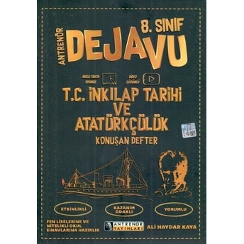 Antrenör Yayınları 8. Sınıf T.c. Inkılap Tarihi Ve Atatürkçülük Konuşan Defter Ali Haydar Kaya