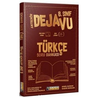 Antrenör Yayınları 8. Sınıf Türkçe Dejavu Soru Bankası Erbil Elidar