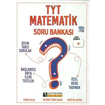 Antrenör Yayınları Tyt Matematik Soru Bankası Mehmet Idris Şahin