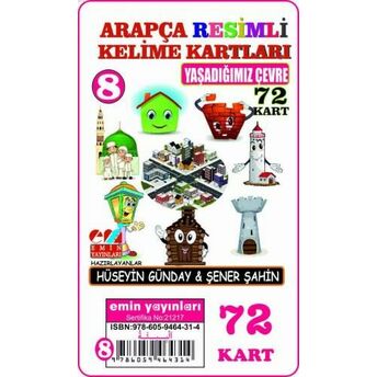 Arapça 08.Yaşadığımız Çevre / Resimli Kelime Kartları 72-Kart Hüseyin Günday