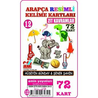 Arapça 12.Zıt Kavramlar / Resimli Kelime Kartları 72-Kart