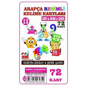 Arapça 13.Sayı-Renk-Şekil / Resimli Kelime Kartları 72-Kart