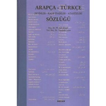 Arapça Türkçe Deyimler Kalıp Ifadeler Ve Atasözleri Sözlüğü M. Sait Şimşek