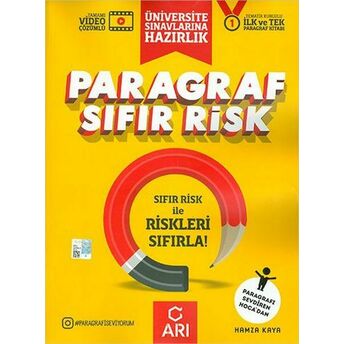 Arı Paragraf Sıfır Risk Soru Bankası (Yeni) Hamza Kaya