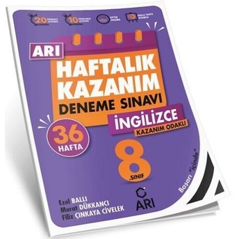 Arı Yayıncılık 8. Sınıf Ingilizce Haftalık Kazanım Denemeleri Komisyon