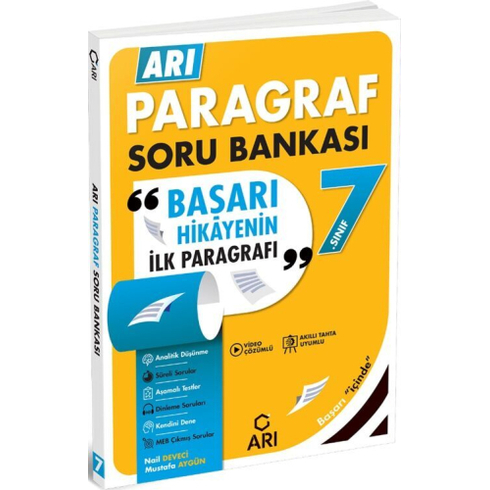 Arı Yayınları 7. Sınıf Paragraf Soru Bankası Mustafa Aygün