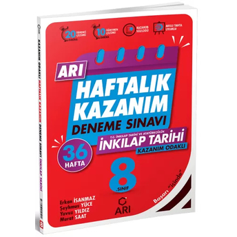 Arı Yayınları 8. Sınıf Tc Inkılap Tarihi Ve Atatürkçülük Haftalık Kazanım Denemeleri Yavuz Yıldız