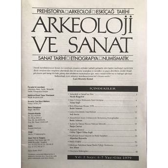 Arkeoloji Ve Sanat Dergisi Sayı 6-7 Kolektif