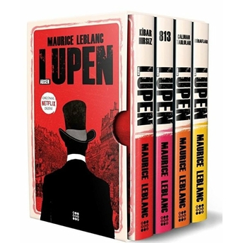 Arsen Lüpen-Kutulu Kırmızı Set (4 Kitap Takım) Maurice Leblanc