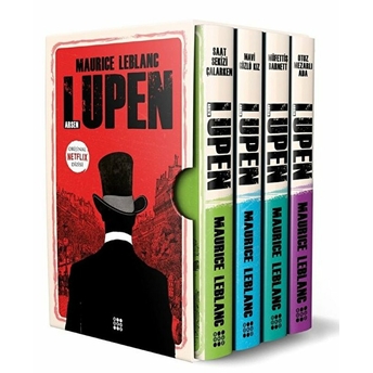 Arsen Lüpen-Kutulu Siyah Set (4 Kitap Takım) Maurice Leblanc