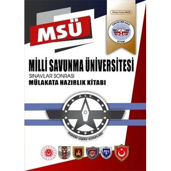 Askeri Sınav Kitapları Msü Milli Savunma Üniversitesi Mülakat Hazırlık Kitabı M-05 Mehmet Er