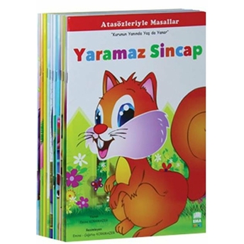 Atasözleriyle Masallar Seti Düz Yazılı (10 Kitap Takım Büyük Boy)