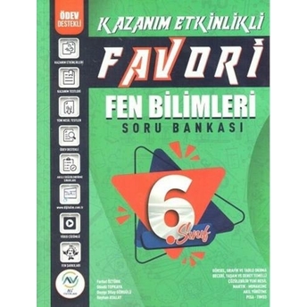 Av Akıllı Versiyon Yayınları 6. Sınıf Fen Bilimleri Favori Serisi Kazanım Etkinlikli Soru Bankası Ferhat Öztürk