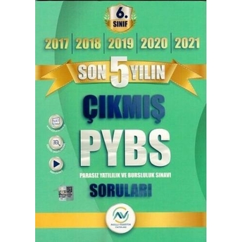 Av Akıllı Versiyon Yayınları 6. Sınıf Pbys Son 5 Yılın Çıkmış Soruları Komisyon