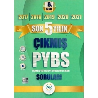 Av Akıllı Versiyon Yayınları 8. Sınıf Pbys Son 5 Yılın Çıkmış Soruları Komisyon