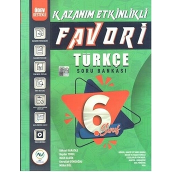 Av Yayınları 6. Sınıf Türkçe Favori Serisi Kazanım Etkinlikli Soru Bankası Köksal Karataş