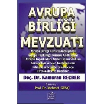 Avrupa Birliği Mevzuatı Kamuran Reçber