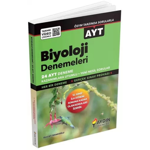 Aydın Ayt Biyoloji 24 Deneme (2023 Özel)