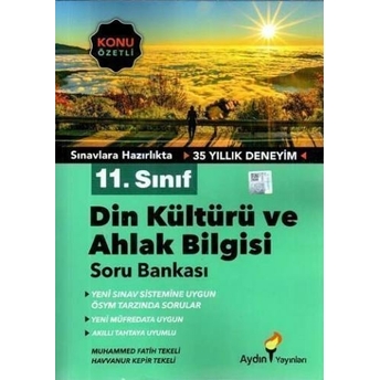 Aydın Yayınları 11. Sınıf Din Kültürü Ve Ahlak Bilgisi Konu Özetli Soru Bankası Komisyon