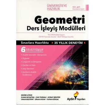 Aydın Yayınları Tyt Ayt Geometri Ders Işleyiş Modülleri Nesibe Aydın