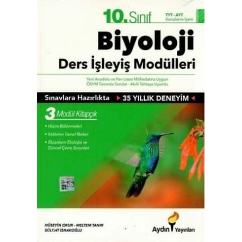 Aydın Yayınları10. Sınıf Biyoloji Ders Işleyiş Fasikülleri 3 Modül Kitapçık