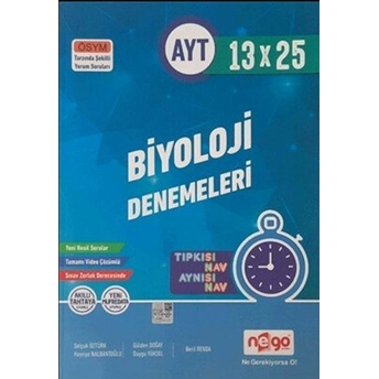 Ayt Biyoloji Tamamı Video Çözümlü 13X25 Deneme Kolektif